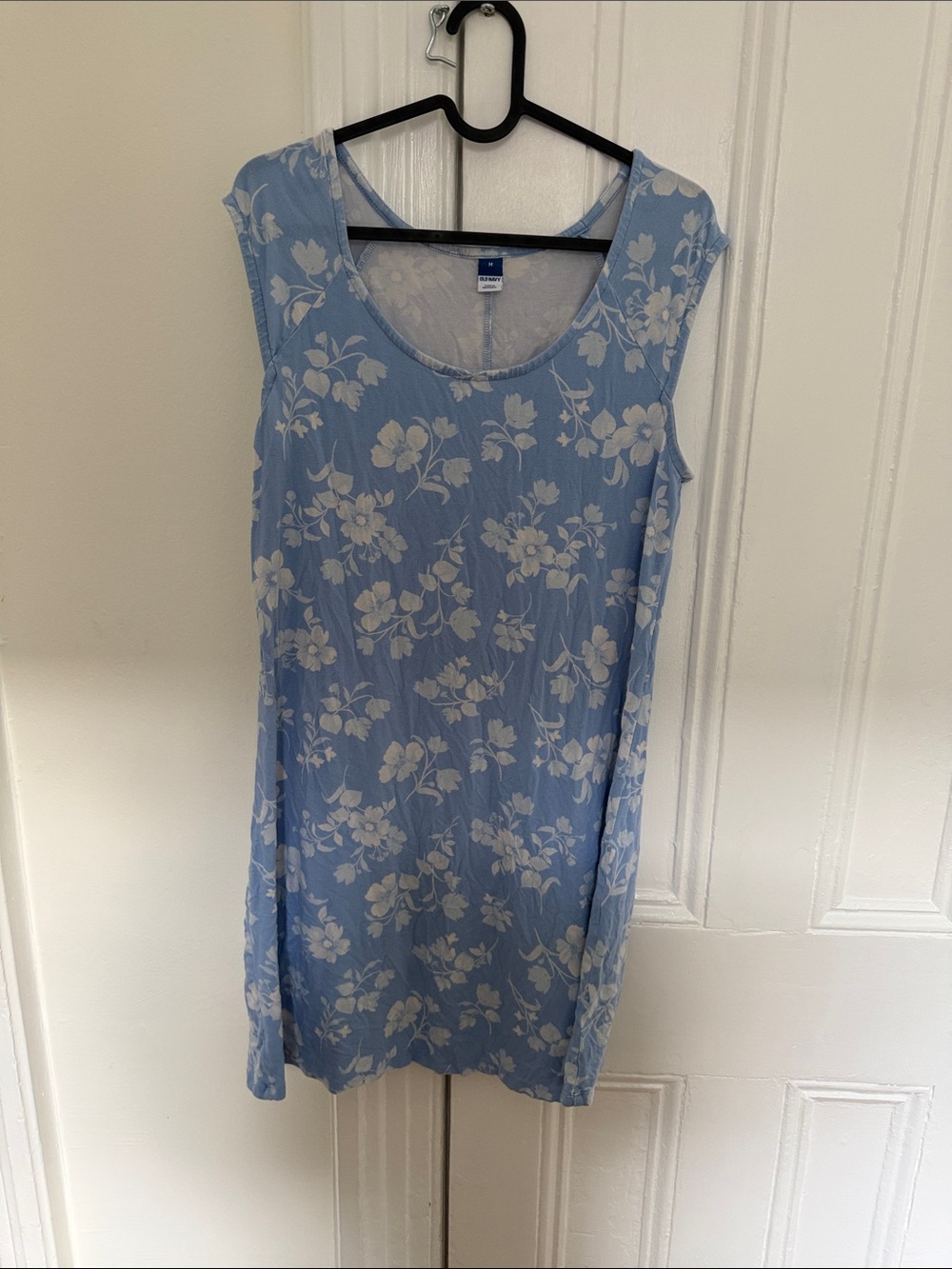 Light Blue Floral Sleeveless Dress